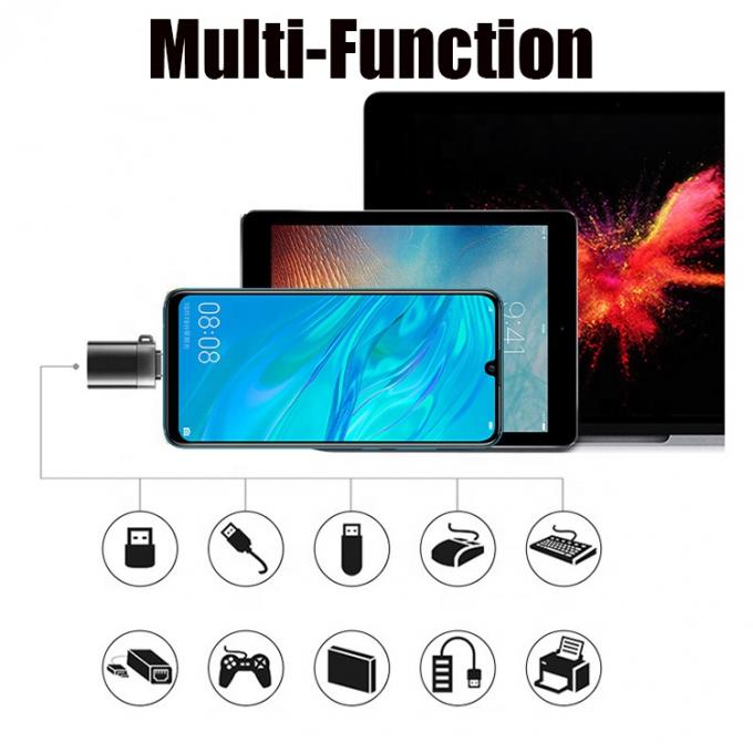 Φορητό Mini Lanyard Metal Shell OTG τύπου C 3.1 Ανδρός σε USB 3.0 Γυναικός προσαρμογός 3