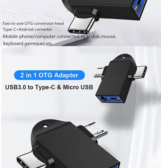 2 σε 1 USB3.0 σε Micro B Type C USB μετατροπέας OTG Adapter για Android Phone U Disk Mouse 1