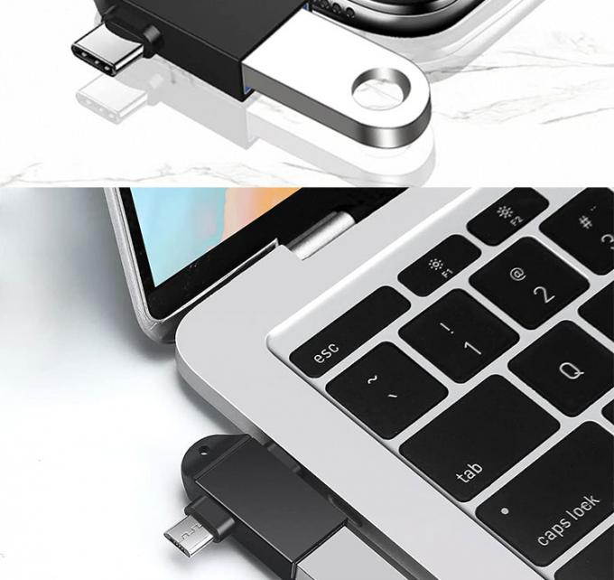 2 σε 1 USB3.0 σε Micro B Type C USB μετατροπέας OTG Adapter για Android Phone U Disk Mouse 3