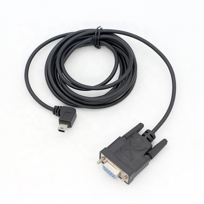 ΕΠΙΧΡΗΜΑΤΙΚΟ 90 μοίρες δεξιά γωνία Μίνι B USB σε θηλυκό DB9 RS232 σειριακό καλώδιο 5