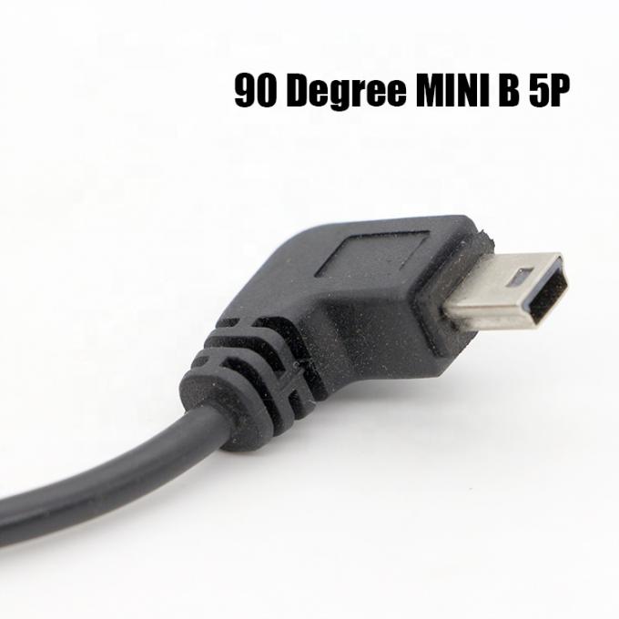 ΕΠΙΧΡΗΜΑΤΙΚΟ 90 μοίρες δεξιά γωνία Μίνι B USB σε θηλυκό DB9 RS232 σειριακό καλώδιο 3