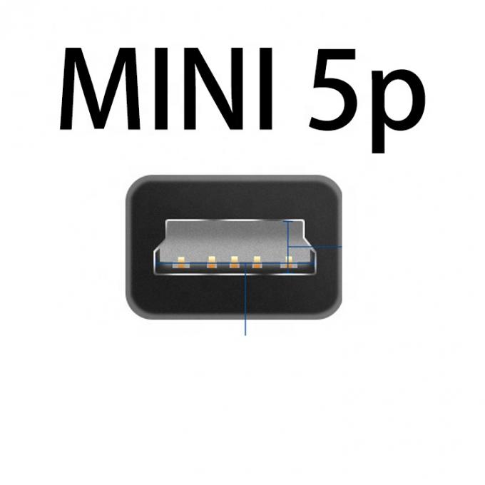 Προσαρμοσμένη συναρμολόγηση Mini B 5p USB σε RJ9 RJ11 καλώδιο 2