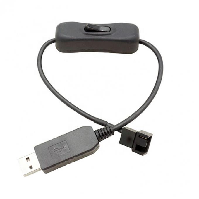 12V Step UP Boost USB σε 3pin 4pin PWM PC ανεμιστήρας ON OFF καλώδιο προσαρμογέα ρεύματος 4