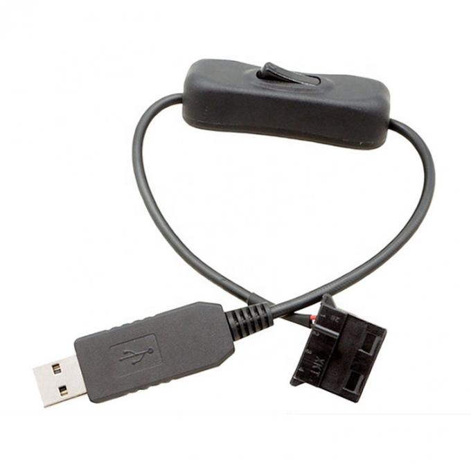 12V Step UP Boost USB σε 3pin 4pin PWM PC ανεμιστήρας ON OFF καλώδιο προσαρμογέα ρεύματος 6