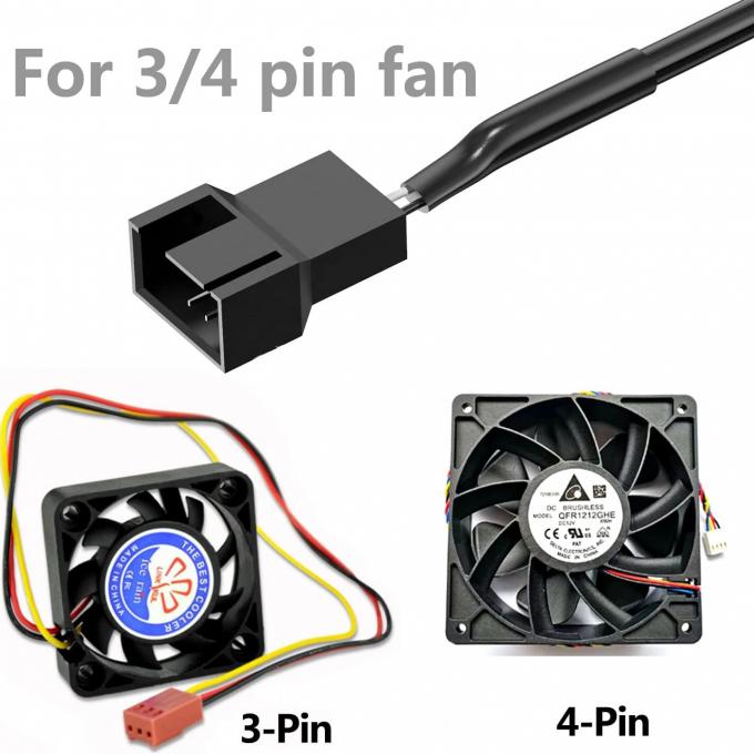 Ρυθμιζόμενο USB 5V Step up Boost σε DC 12V 3 Pin 4 Pin Connector Fan Speed Controller Δικτυακό προσαρμογέα ισχύος για PC ψύξη ανεμιστήρα 4