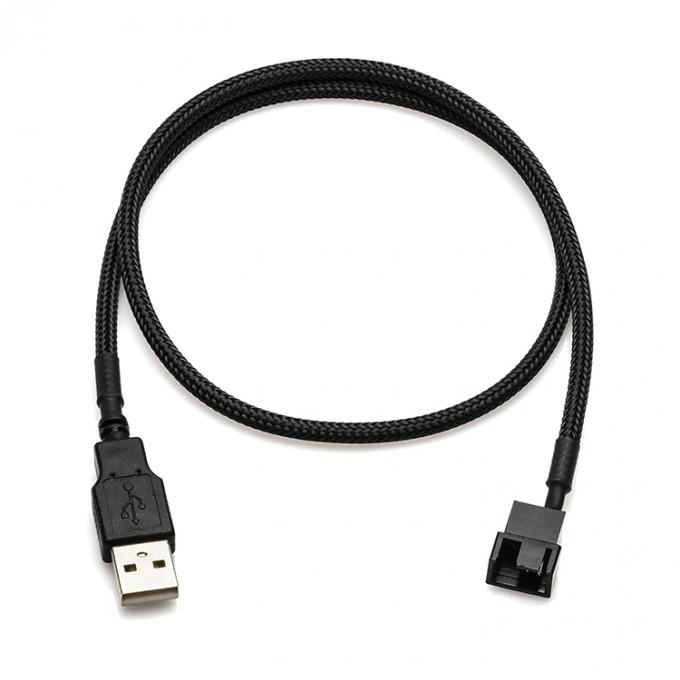 Τυλιγμένο USB σε 3 Pin 4 Pin Molex θηλυκό PWM 5V ανεμιστήρα τροφοδοσίας ηλεκτρικής ενέργειας προσαρμογέα συνδέσμου καλώδιο για ψύκτη υπολογιστή 0