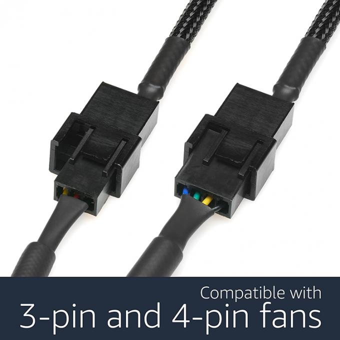 Τυλιγμένο USB σε 3 Pin 4 Pin Molex θηλυκό PWM 5V ανεμιστήρα τροφοδοσίας ηλεκτρικής ενέργειας προσαρμογέα συνδέσμου καλώδιο για ψύκτη υπολογιστή 1