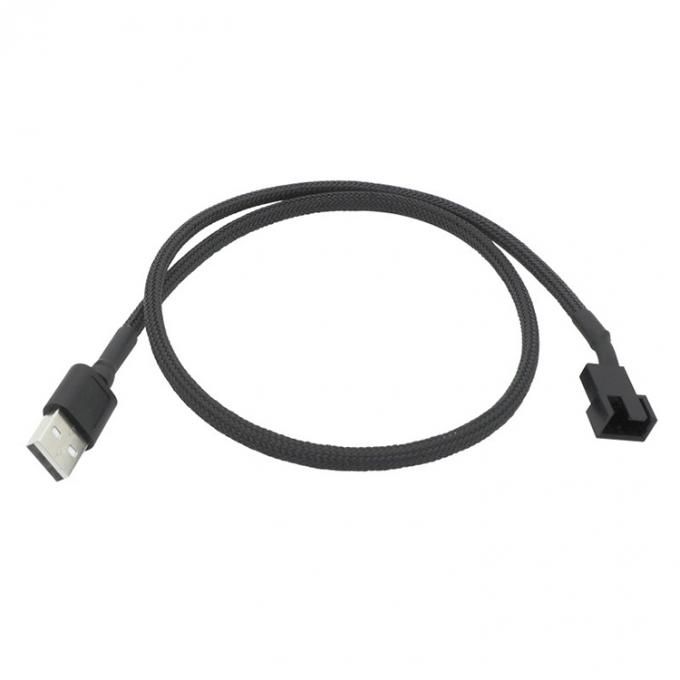 Τυλιγμένο USB σε 3 Pin 4 Pin Molex θηλυκό PWM 5V ανεμιστήρα τροφοδοσίας ηλεκτρικής ενέργειας προσαρμογέα συνδέσμου καλώδιο για ψύκτη υπολογιστή 4