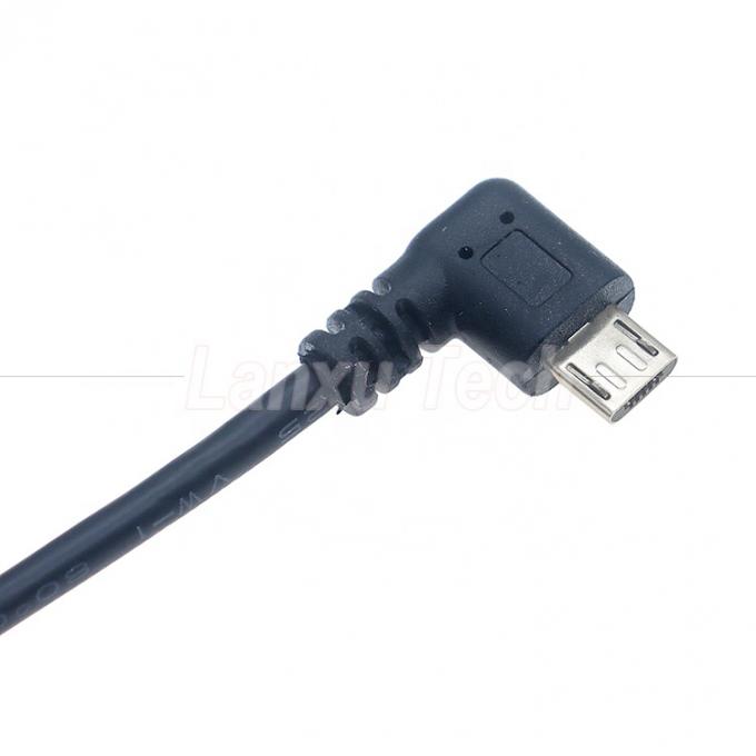 Φορητό σύντομο 90 μοίρες δεξιά γωνία Micro V8 σε USB γυναικεία πρίζα OTG καλώδιο προσαρμογέα για τηλέφωνο φορητό 3
