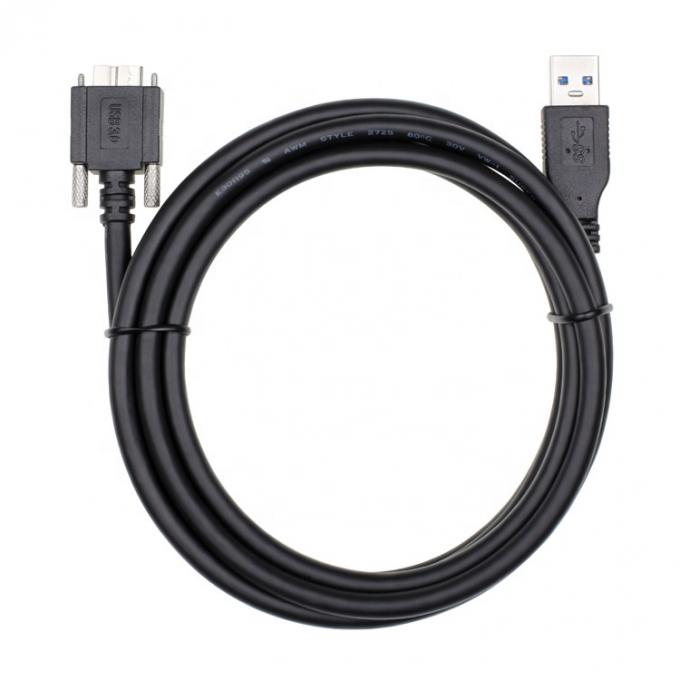 Υπερήλεκτο ταχύτητα δεδομένων 5Gbps Πίνακα κλειδώματος βίδες Mount Micro B 3.0 σε USB 3.0 Α καλώδιο επέκτασης 1