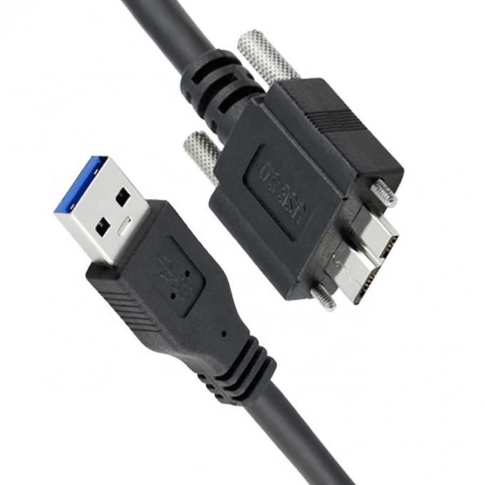 Υπερήλεκτο ταχύτητα δεδομένων 5Gbps Πίνακα κλειδώματος βίδες Mount Micro B 3.0 σε USB 3.0 Α καλώδιο επέκτασης 4