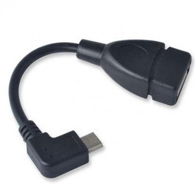 90 μοίρες γωνία Micro B σε USB τύπου A θηλυκό καλώδιο προσαρμογέα OTG 0