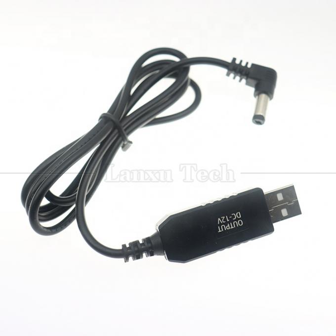 12V Booster USB 5V έως 12V 90 μοίρες γωνία 5.5x2.1 mm Jack καλώδιο για Wifi Router 3