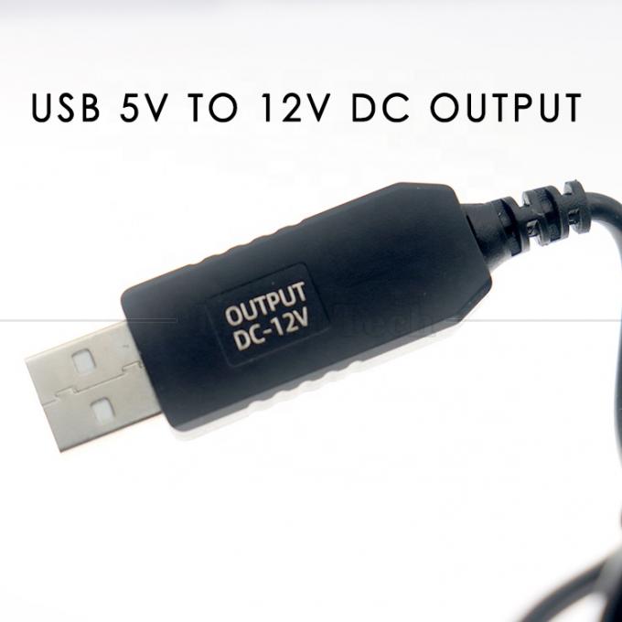 12V Booster USB 5V έως 12V 90 μοίρες γωνία 5.5x2.1 mm Jack καλώδιο για Wifi Router 4