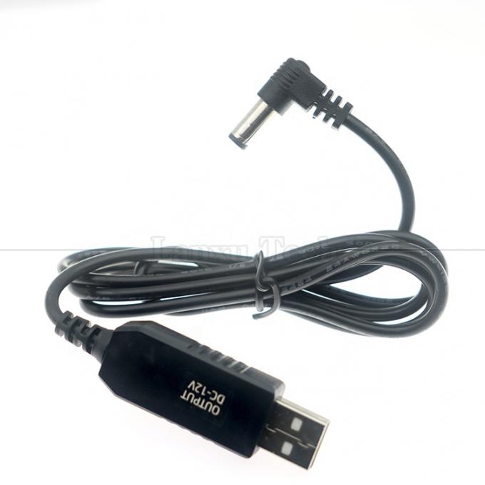 12V Booster USB 5V έως 12V 90 μοίρες γωνία 5.5x2.1 mm Jack καλώδιο για Wifi Router 6