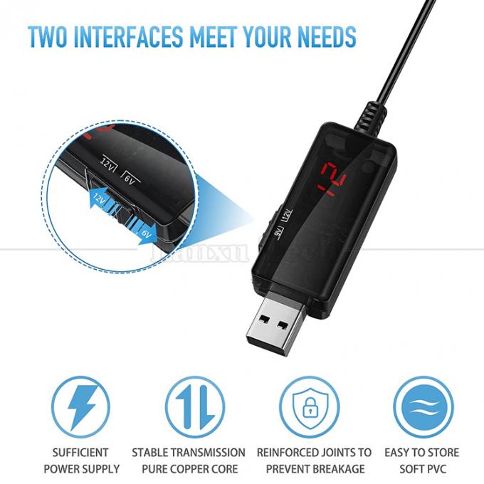 1m Drok 5V USB για την ενίσχυση 9V 12V Step Up Multi Output DC Converter Cable για το modem του δρομολογητή 4
