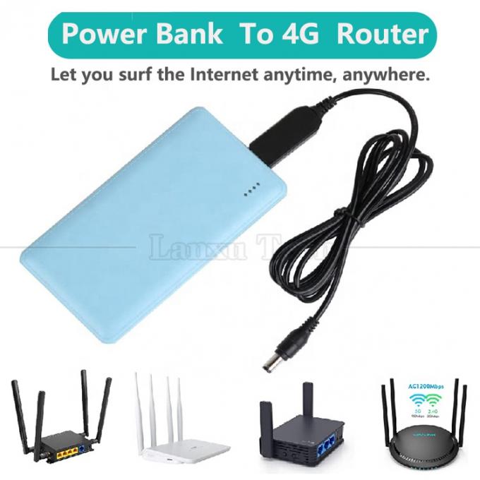 Υψηλής ποιότητας ενισχυτής τάσης Step Up Charger 5.5x2.1mm DC 5V έως 12V USB καλώδιο ηλεκτρικής ενέργειας για Wifi Router Modem Φανατής LED φως 4