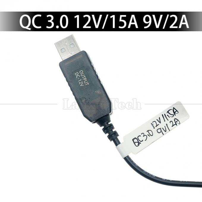 QC3.0 QC2.0 QC φόρτιση Μεγάλη έξοδος 12V 1.5A 9V 2A 5V έως 12V καλώδιο φορτιστή USB για λωρίδα LED δρομολογητή 4