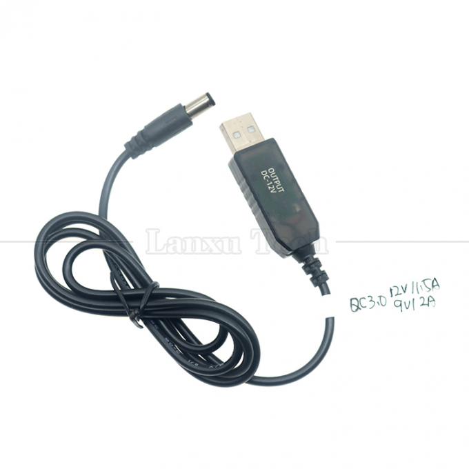 QC3.0 QC2.0 QC φόρτιση Μεγάλη έξοδος 12V 1.5A 9V 2A 5V έως 12V καλώδιο φορτιστή USB για λωρίδα LED δρομολογητή 7