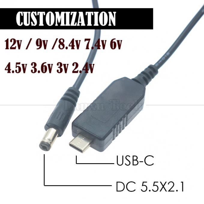 USB τύπου C σε συνεχές 5.5x2.1mm 8.4v 7.4v 6v 4.5v 3.6v 3v 2.4v 9v 12v Διάδρομο λυχνίας LED για Wifi Router 2
