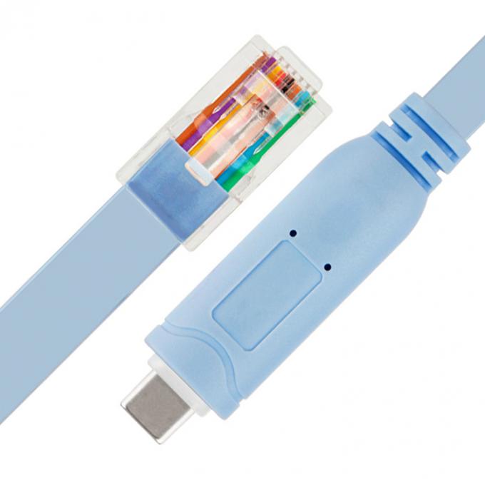 Σύνδεση και αναπαραγωγή 6FT USB τύπου C σε RJ45 Serial Adapter Console Cable για Cisco Router Switch 1