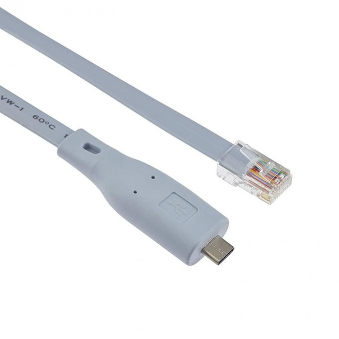 Σύνδεση και αναπαραγωγή 6FT USB τύπου C σε RJ45 Serial Adapter Console Cable για Cisco Router Switch 2