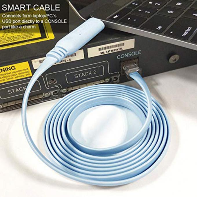 Σύνδεση και αναπαραγωγή 6FT USB τύπου C σε RJ45 Serial Adapter Console Cable για Cisco Router Switch 5