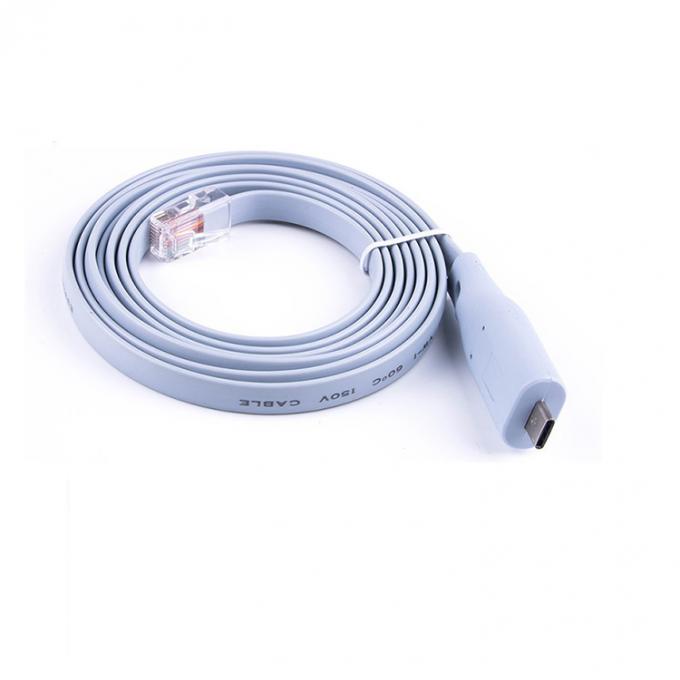 Σύνδεση και αναπαραγωγή 6FT USB τύπου C σε RJ45 Serial Adapter Console Cable για Cisco Router Switch 4