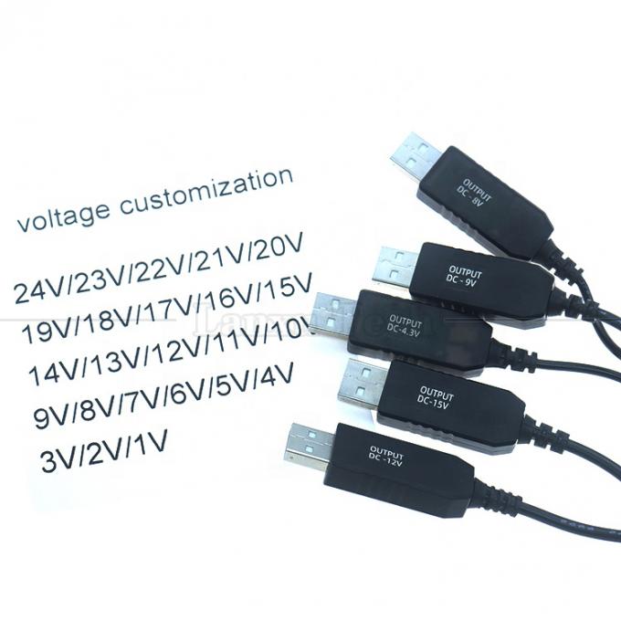 Προσαρμοσμένη τάση 15V 12V 10V 9V 4V 3V USB σε DC Micro Type C καλώδιο φορτιστή για Router Καμερα Led Light Walkie Talkie GPS 1