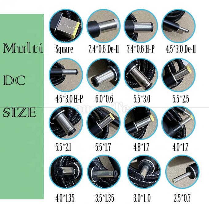 20V 5A 100W Δύο E Mark Chip PD φόρτιση USB τύπου C σε DC φορητό καλώδιο καλωδίου Adapter για HP Asus Lenovo Dell 1