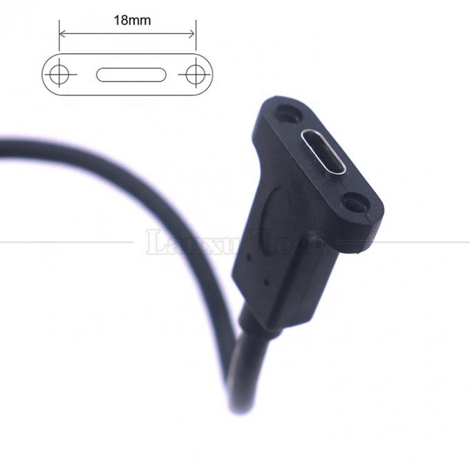 USB3.1 Gen2 10Gbps Κλειδώματος βίδες USB τύπου C Άντρας σε θηλυκό καλώδιο επέκτασης τοποθέτησης πάνελ 4