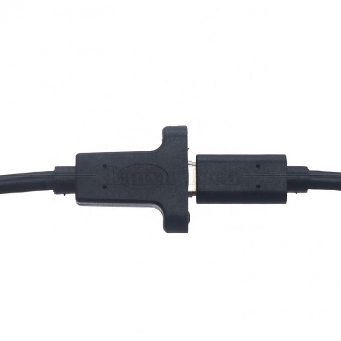 USB3.1 Gen2 10Gbps Κλειδώματος βίδες USB τύπου C Άντρας σε θηλυκό καλώδιο επέκτασης τοποθέτησης πάνελ 6