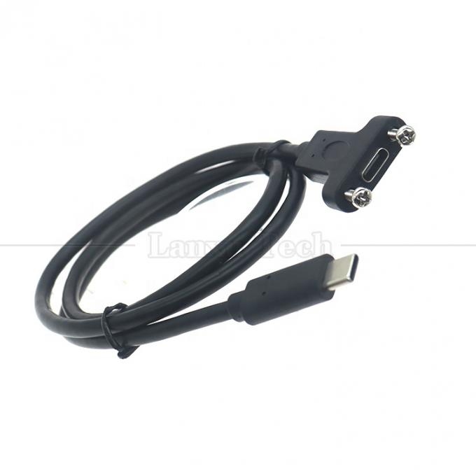 USB3.1 Gen2 10Gbps Κλειδώματος βίδες USB τύπου C Άντρας σε θηλυκό καλώδιο επέκτασης τοποθέτησης πάνελ 5