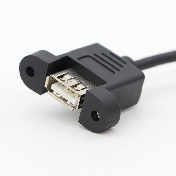 Προσαρμογή1M 2M Stud αρσενικό σε θηλυκό πίνακα Mount USB 2.0 τύπου Α καλώδιο επέκτασης με κλειδαριά βίδες Stud 2