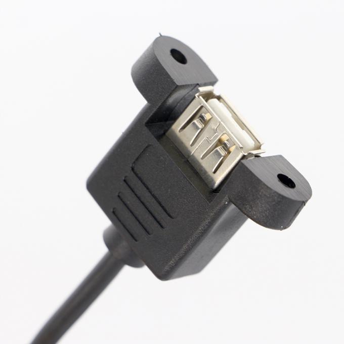 Προσαρμογή1M 2M Stud αρσενικό σε θηλυκό πίνακα Mount USB 2.0 τύπου Α καλώδιο επέκτασης με κλειδαριά βίδες Stud 3
