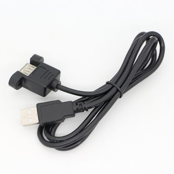 Προσαρμογή1M 2M Stud αρσενικό σε θηλυκό πίνακα Mount USB 2.0 τύπου Α καλώδιο επέκτασης με κλειδαριά βίδες Stud 5