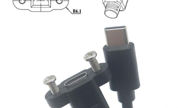 30cm 50cm βίδα πίνακα Mount αρσενικό προς θηλυκό USB τύπου C 3.1 καλώδιο επέκτασης 3