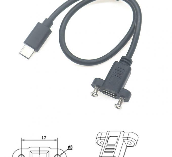 30cm 50cm βίδα πίνακα Mount αρσενικό προς θηλυκό USB τύπου C 3.1 καλώδιο επέκτασης 2
