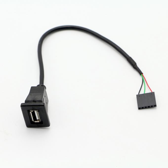 1M 2M 3M Snap στο USB Socket Panel Mount Cable με 6 καλώδια Τερματικό Dupont 1