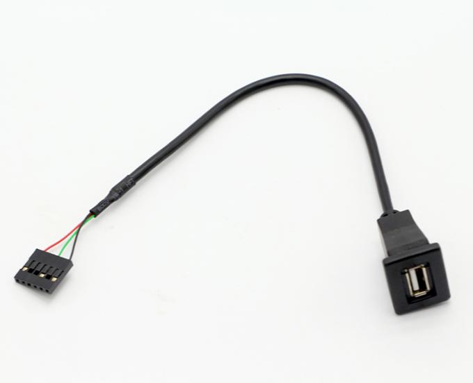 1M 2M 3M Snap στο USB Socket Panel Mount Cable με 6 καλώδια Τερματικό Dupont 5