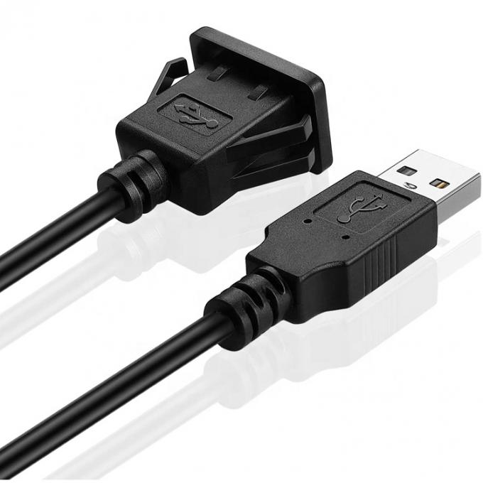 Πίνακα Dashboard Snap Socket αρσενικό προς θηλυκό καλώδιο επέκτασης USB Flush Mount 5