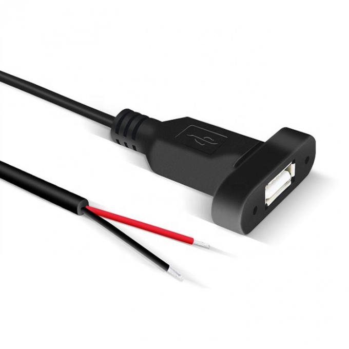 Προσαρμοσμένη τοποθέτηση πίνακα USB A θηλυκό σε γυμνό σύρμα καλωδίου ανοιχτού άκρου 4