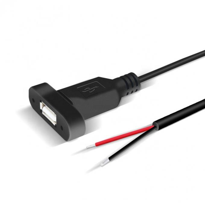 Προσαρμοσμένη τοποθέτηση πίνακα USB A θηλυκό σε γυμνό σύρμα καλωδίου ανοιχτού άκρου 5