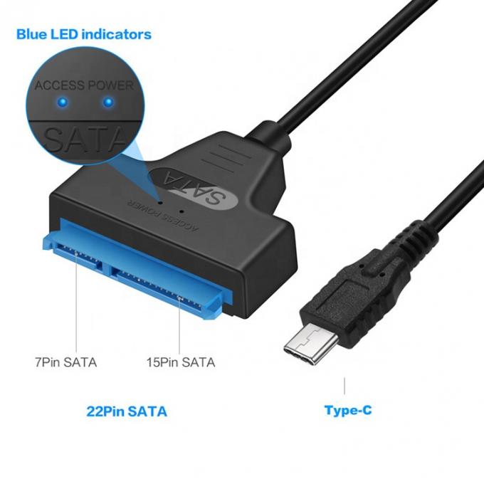 Υψηλής ταχύτητας 5Gbps SDD HDD σκληρό δίσκο 2,5 ιντσών USB τύπου C 3.1 με καλώδιο προσαρμοστή Sata 1