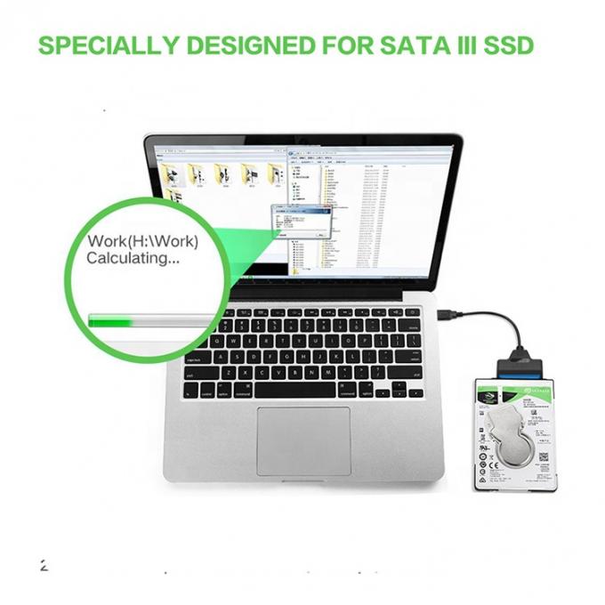 Υψηλής ταχύτητας 5Gbps SDD HDD σκληρό δίσκο 2,5 ιντσών USB τύπου C 3.1 με καλώδιο προσαρμοστή Sata 5