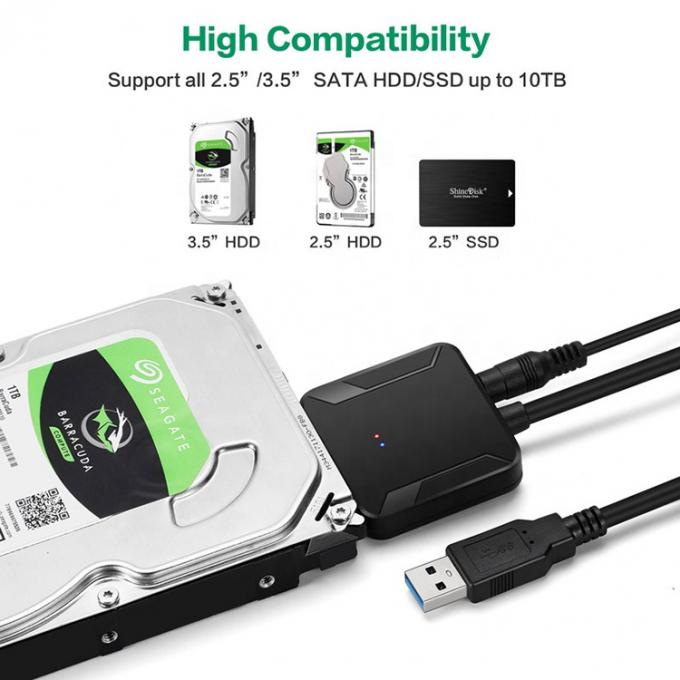 Υψηλή συμβατότητα 2,5 3,5 ιντσών SSD HDD σκληρό δίσκο Δίσκος USB 3.0 με καλώδιο Sata 3