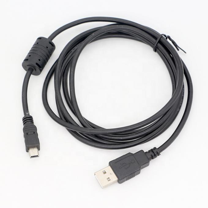 1.5m USB A προς Mini B 5PIN USB 2.0 Δικτυακό καλώδιο φόρτισης δεδομένων OTG με φερρίτη 1