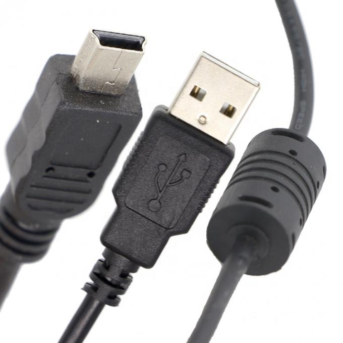 1.5m USB A προς Mini B 5PIN USB 2.0 Δικτυακό καλώδιο φόρτισης δεδομένων OTG με φερρίτη 2