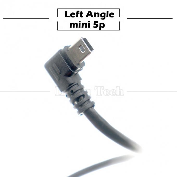 Προσαρμογή 90 μοίρες αριστερή γωνία USB A αρσενικό σε MINI 5P καλώδιο USB για κάμερα ελεγκτή PS3 4