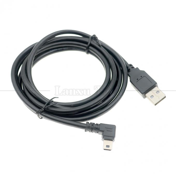 Προσαρμογή 90 μοίρες αριστερή γωνία USB A αρσενικό σε MINI 5P καλώδιο USB για κάμερα ελεγκτή PS3 6